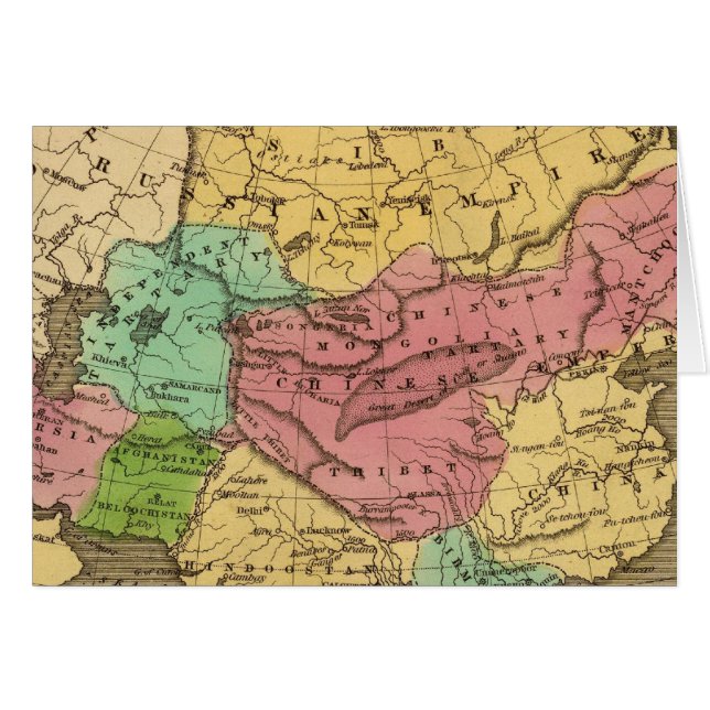 Carte Atlas de couleur main asiatique 2 (Devant horizontal)