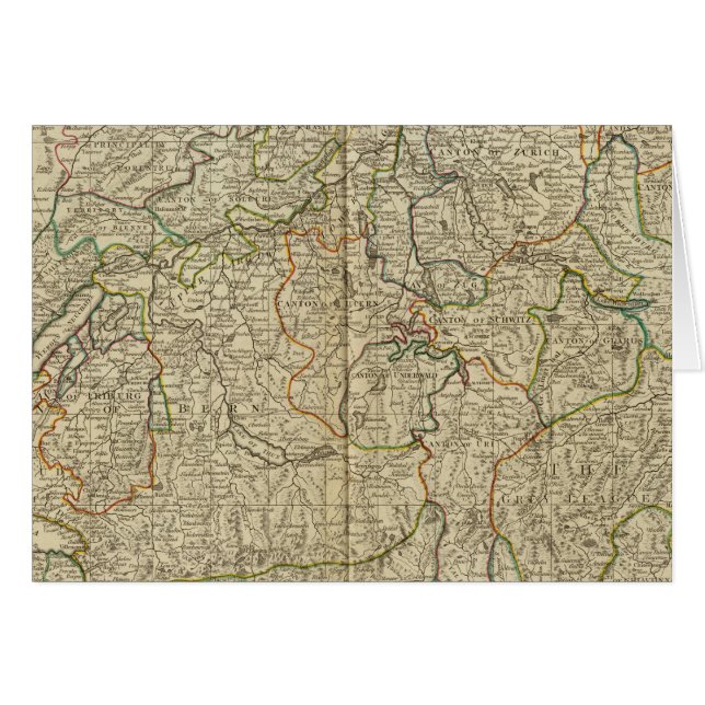 Carte Atlas de couleur mains Suisse (Devant horizontal)