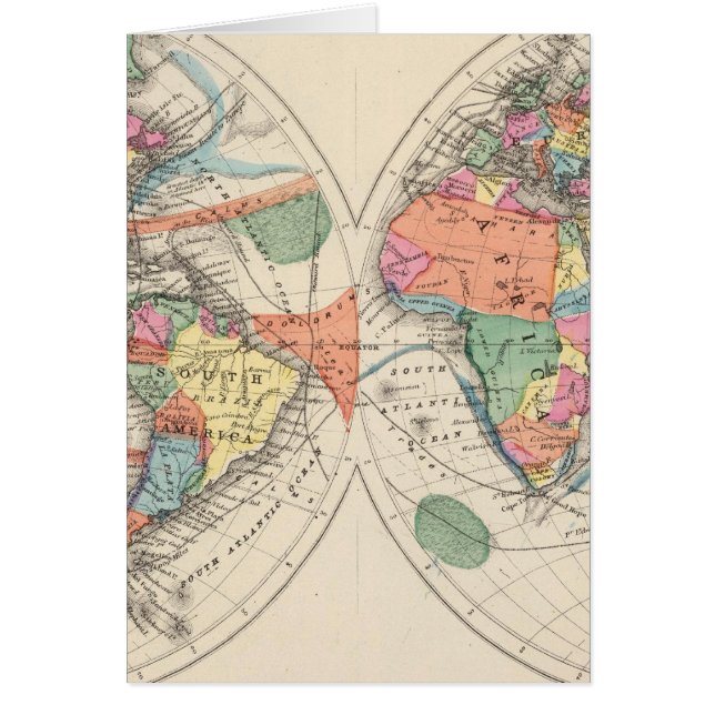 Carte Atlas mondial avec courants et alizés (Devant)