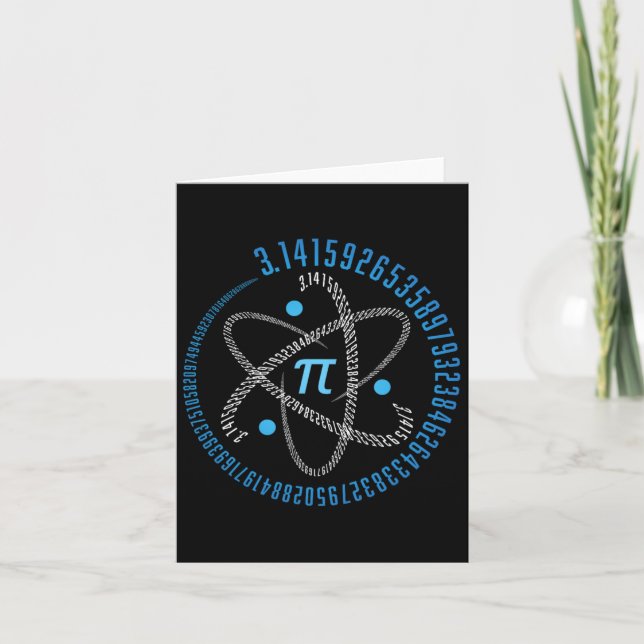 Carte Atom Pi Math Science Cadeau Souche 3.14 Pi Jour (Devant)