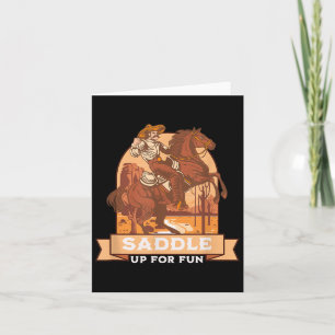 Carte Attachez votre selle pour le plaisir Cowboy humour