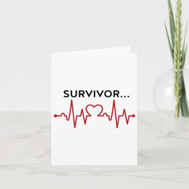 Carte Attaque cardiaque Cadeaux survivants Survivor Card (Devant)