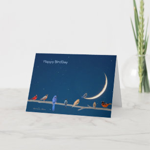 Carte -Atteindre la lune : Joyeux jour de l'oiseau
