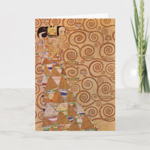 Carte Attente par Klimt Art Nouveau victorien vintage