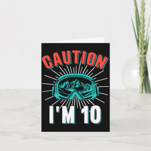 Carte Attention 10 ski 10e anniversaire snowboard 10 ans