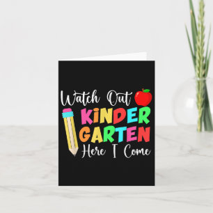 Carte Attention À La Maternelle Ici Je Reviens À L'École