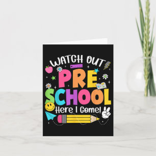Carte Attention À L'École Préscolaire Ici Je Reviens À L