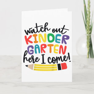 Carte Attention maternelle j'arrive Kinder Ck à l'école