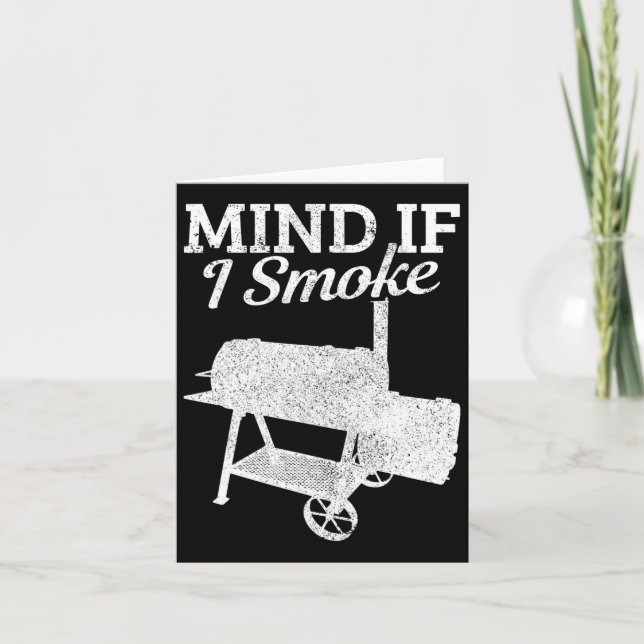Carte Attention si je fume Barbecue Grillmaster Fumer de (Devant)