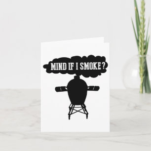 Carte Attention Si Je Fumé Funny Bbq Grillant Oeuf Fumeu