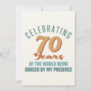 Carte Attitude de 70 ans d'anniversaire impertinente