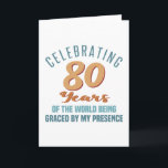 Carte Attitude de 80e anniversaire impertinente<br><div class="desc">Une idée-cadeau d'anniversaire drôle pour les femmes qui célèbrent un âge marquant et qui ont illuminé le monde de leur présence.</div>