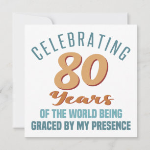 Carte Attitude fougueuse pour un 80e anniversaire