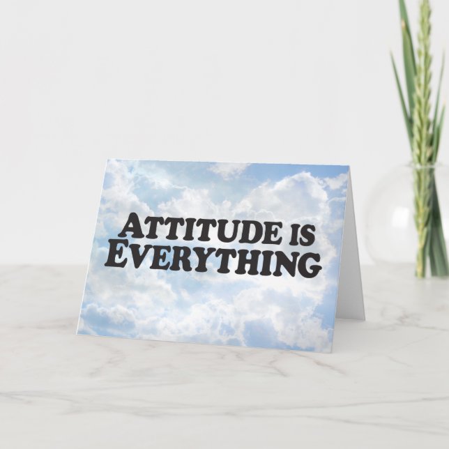 Carte Attitude is Everything - Horz Grey Card (Devant)
