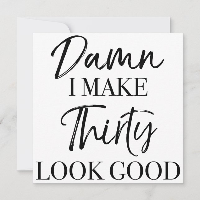 Carte Attitude pour 30e anniversaire (Devant)