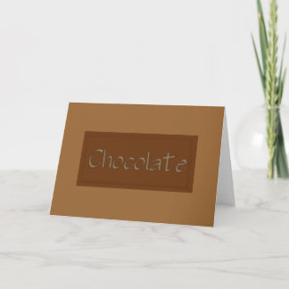 Carte au chocolat au lait