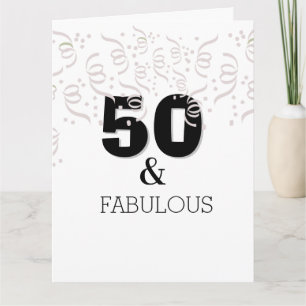 Carte Au-dessus de la colline Black Happy 50th Birthday 