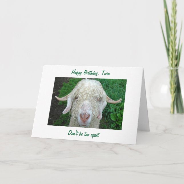 CARTE AU-DESSUS DE LA COLLINE TWIN ANNIVERSAIRE HUMOUR C (Devant)