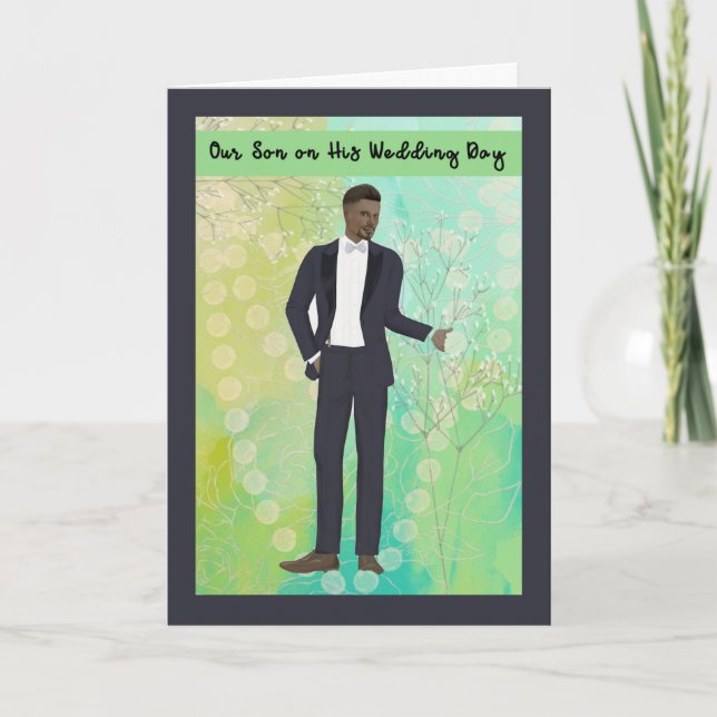Carte au Fils Noir le jour du mariage (Devant)