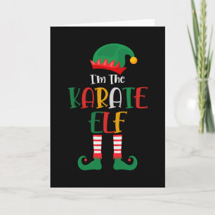 Carte Au Karate Elf Matching Christmas