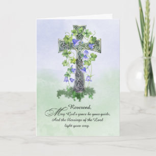 Carte Au ministre Jour de la Saint Patrick Celtic Cross 