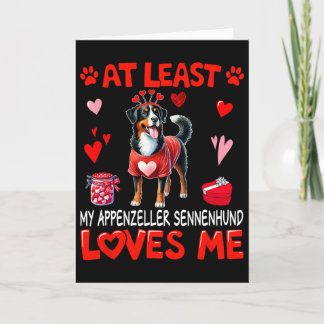 Carte Au moins Appenzeller Sennenhund m'aimant Valentin