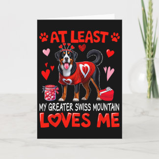 Carte Au moins Greater Swiss Mountain m'aimant Valentin