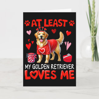 Carte Au moins mon Golden Retriever m'aimant pour la Sai