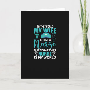 Carte Au monde ma femme est juste infirmière...