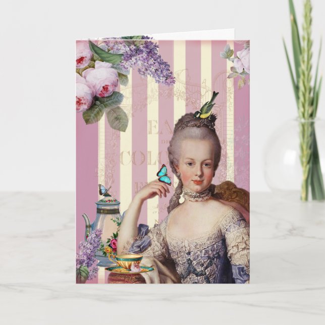 Carte Au petit Trianon de Thé - s'est levé versent Vous (Devant)