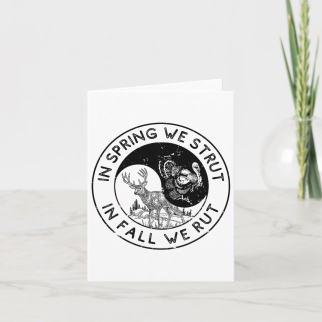 Carte Au printemps nous nous pavanons en automne nous so (Devant)