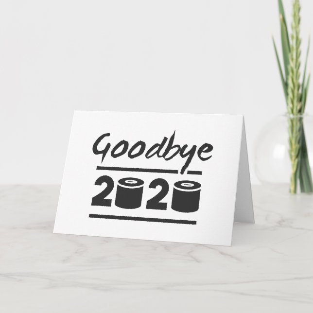 Carte Au revoir 2020 Papier toilette – c'est enfin termi (Devant)