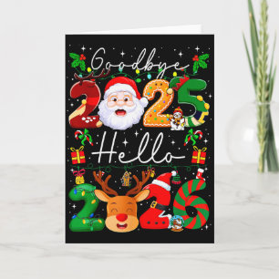 Carte Au revoir 2025 Bonjour 2026 Bonne année Chris