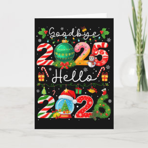 Carte Au revoir 2025 Bonjour 2026 Bonne Année Noël P