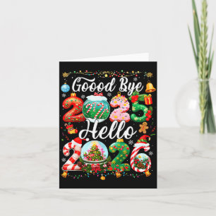 Carte Au revoir 2025 Bonjour 2026 Bonne Année Noël P