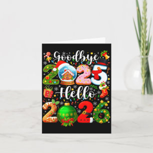 Carte Au revoir 2025 Bonjour 2026 Bonne Saint-Sylvestre 