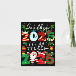 Carte Au revoir 2025 Bonjour 2026 Bonne Saint-Sylvestre 