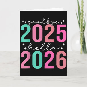 Carte Au revoir 2025 Bonjour 2026 Tee Hommes Femmes Nouv
