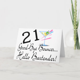 Carte Au revoir barman du videur 21 bonjour