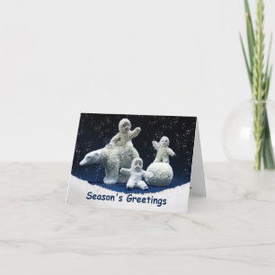Carte Au revoir bébés de neige