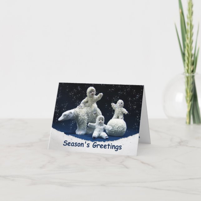 Carte Au revoir bébés de neige (Devant)