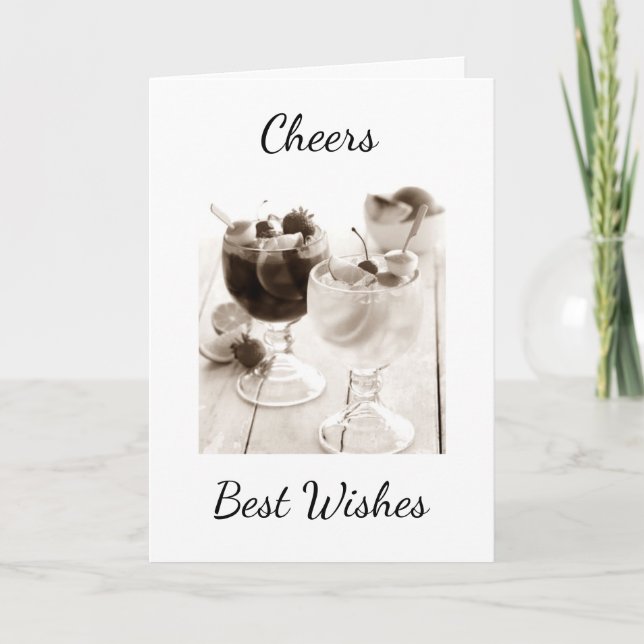 CARTE AU REVOIR = FELICITATIONS ET MEILLEURS VOEUX POUR  (Devant)
