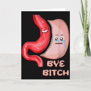 Carte Au revoir Funny Chirurgie de gaine gastrique Estom