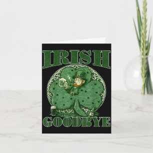 Carte Au revoir irlandais st patricks day drôle leprecha