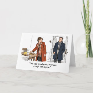 Carte Au revoir sauf pour l'humour fromage