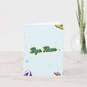 Carte Au revoir. Sortie amusante avec message personnali