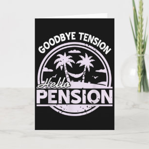 Carte Au revoir tension Bonjour pension Moment de détent