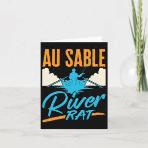 Carte Au Sable River Rat Rafting Canoë Bateau De Pêche