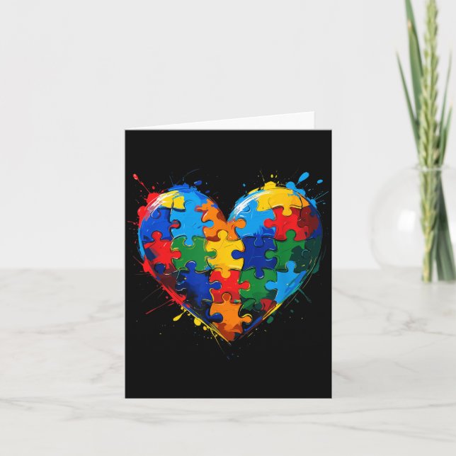 Carte Au Sensibilisation Cœur Saint Valentin Garçon Fill (Devant)