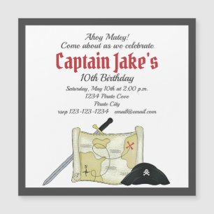 Carte au trésor de pirate pour invitation d'annive